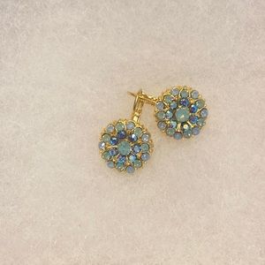 Mariana Guardian, angel earrings- blue Swarovski crystals
